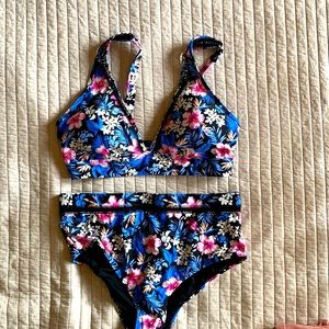 NWT Boutique Tropical Two-piece Bikini bathing suit, Size XL 14-16